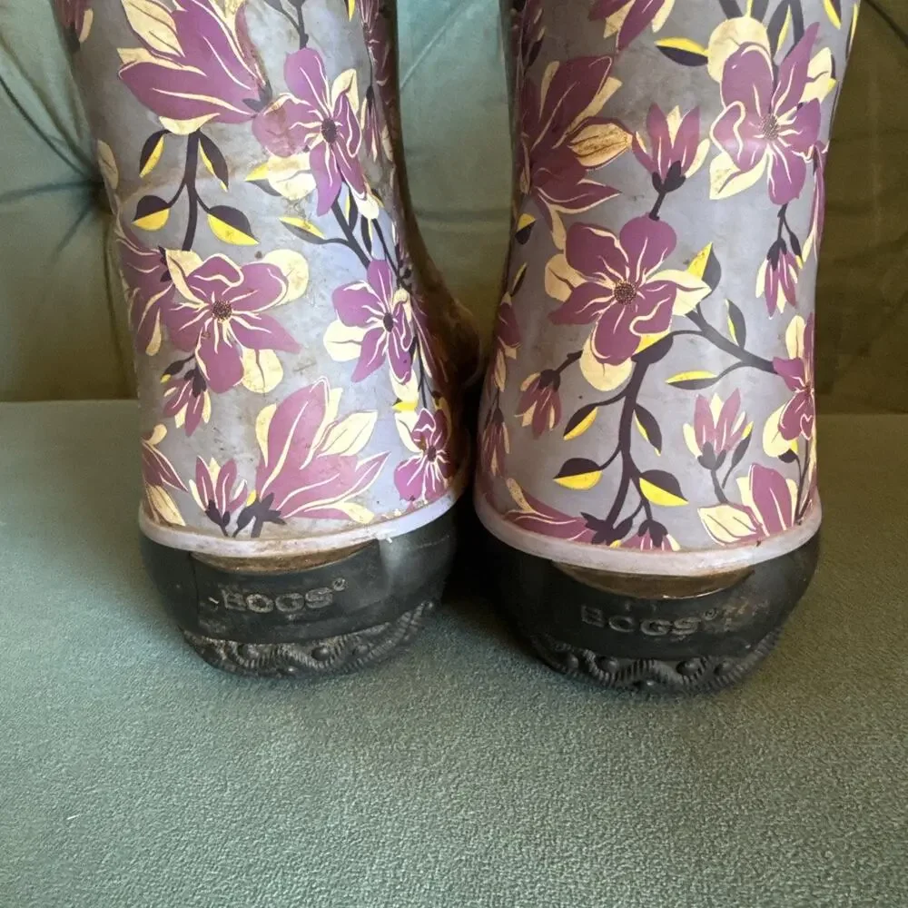 BOGS Women’s Size 10 Waterproof Insulated Rain Muck Boots Floral READ What UC...